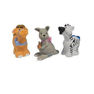Fisher Price Little People 2001 Baby Animals Mixed Lot of 3 Kangaroo Camel Zebra